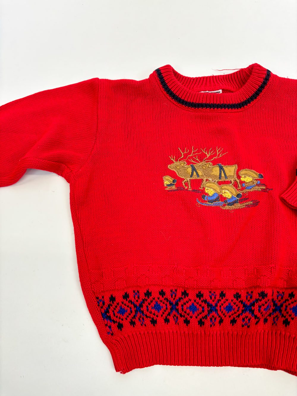 The Vintage Reindeer Jumper 2-3y - Image 2